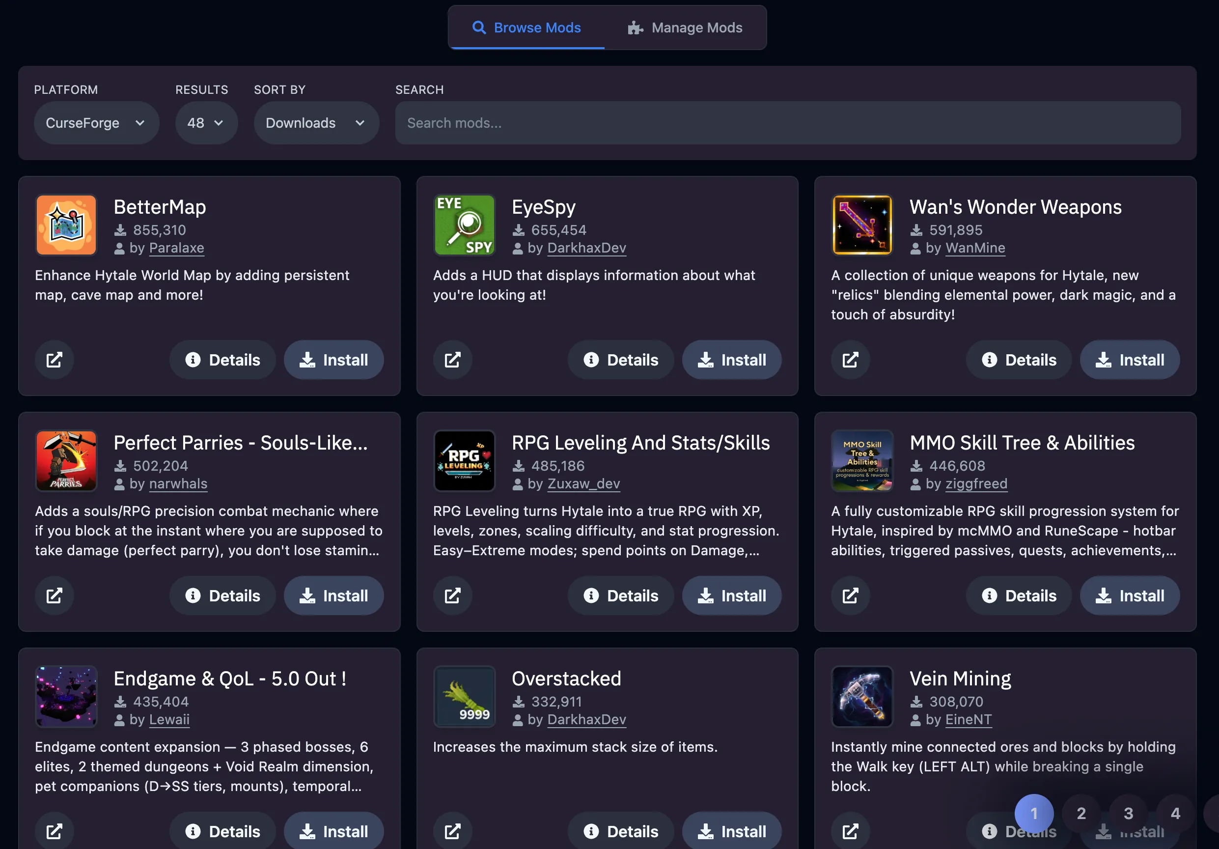 The Mods module