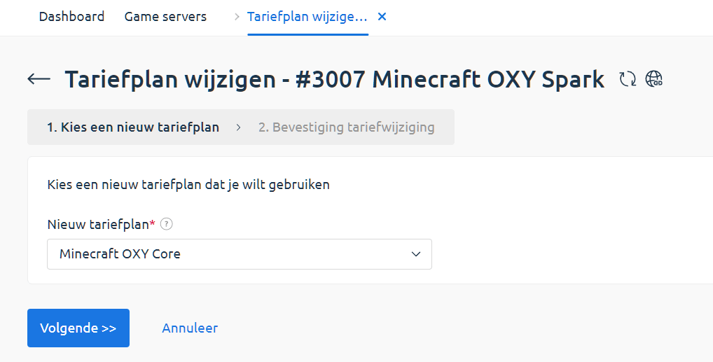 Nieuw pakket kiezen