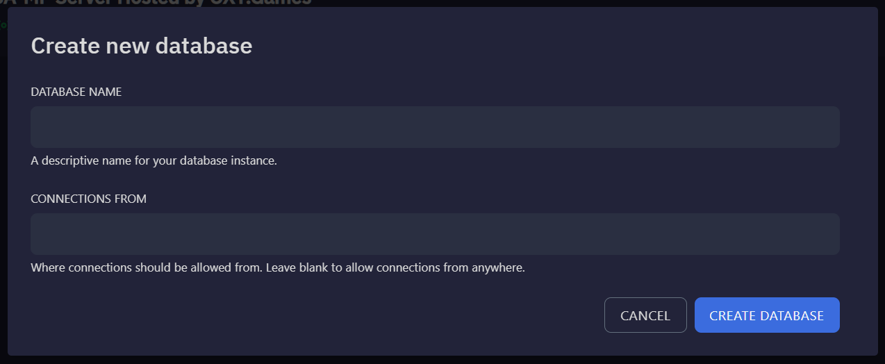 Database Configuration