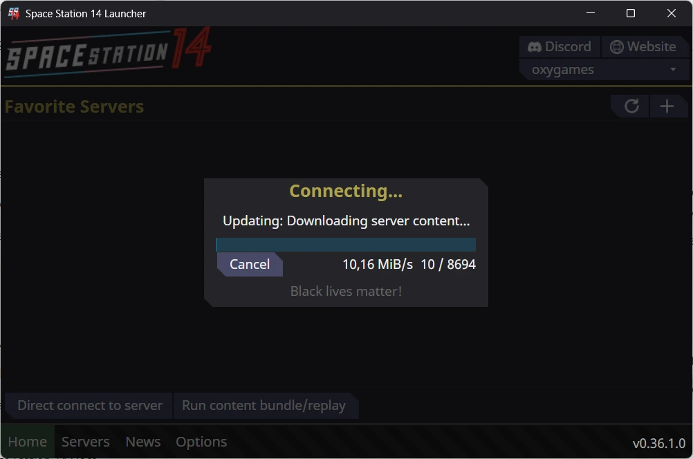 Downloading server content