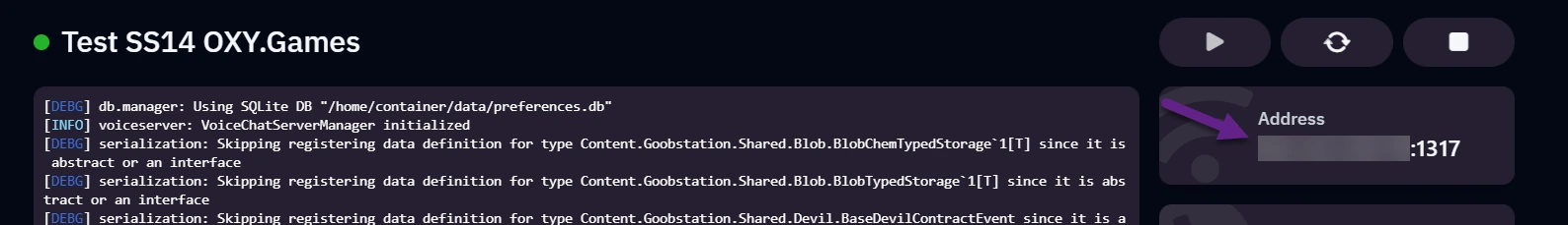 Space Station 14 server address