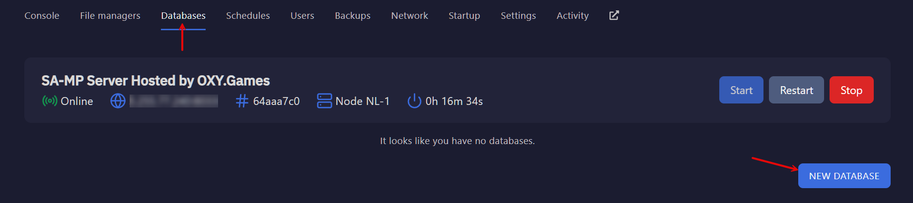Create Database Step 2