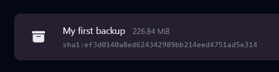 Backup completed