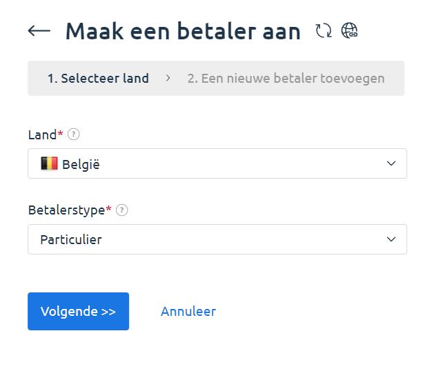 Select payer country