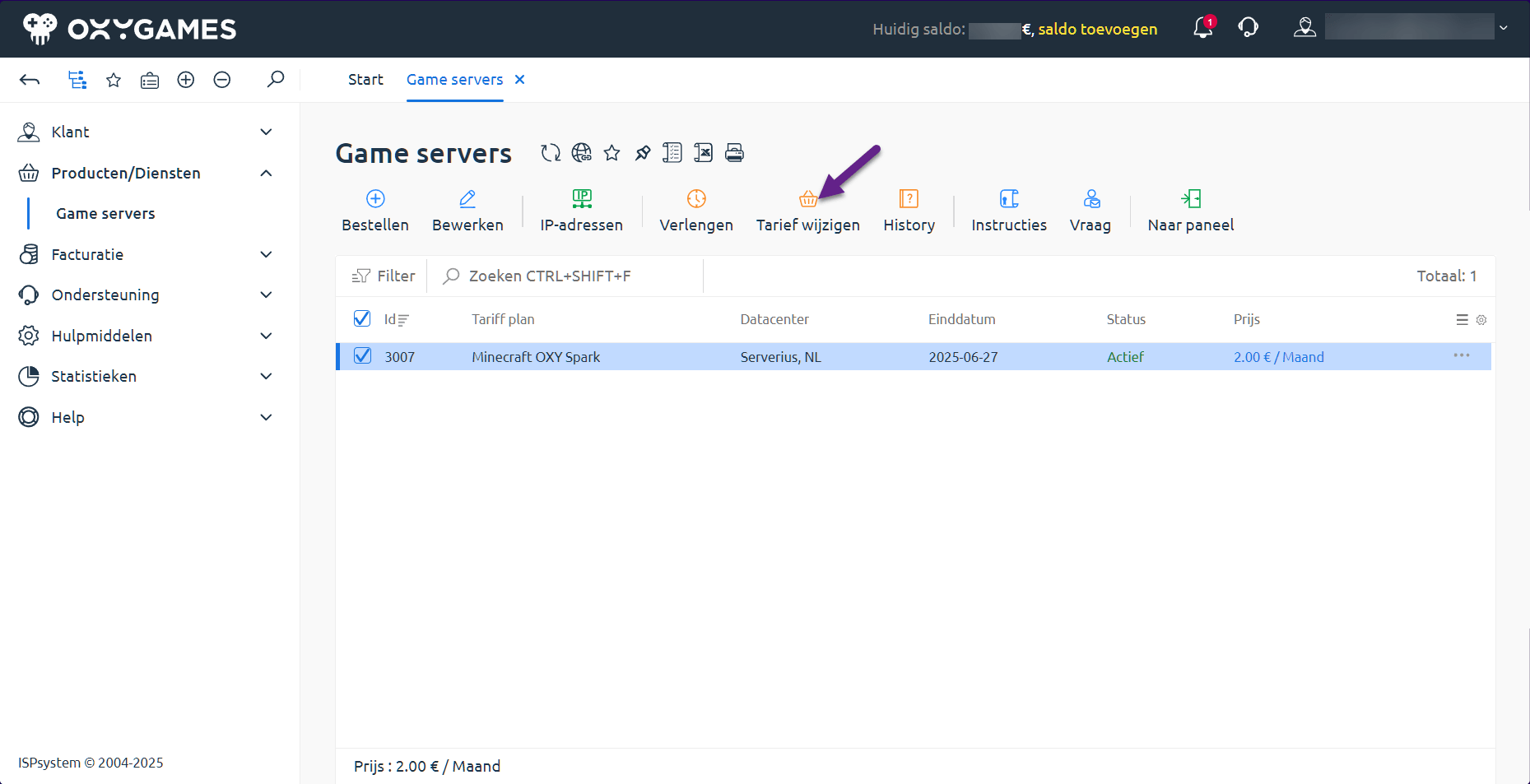 Click on Change Plan