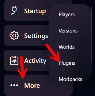 Plugins-menu