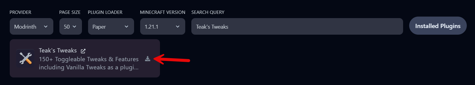 Teak’s Tweaks zoeken