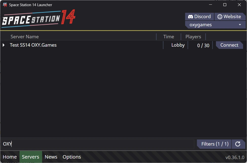 Space Station 14 server browser
